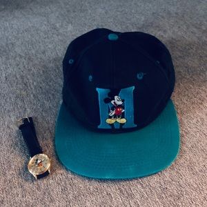 Vintage Mickey Mouse Disney Original Watch & Hat